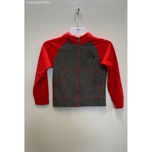 The North Face Red/Gray full zip hoodie - Size XS‎
